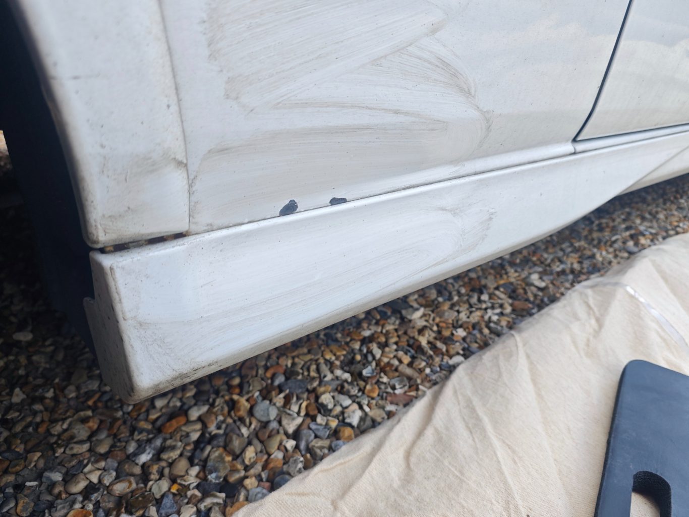 Before Before van sill bodywork scratch repair - Bodywork Repair service @ Sprayworkz in Reading Berkshire