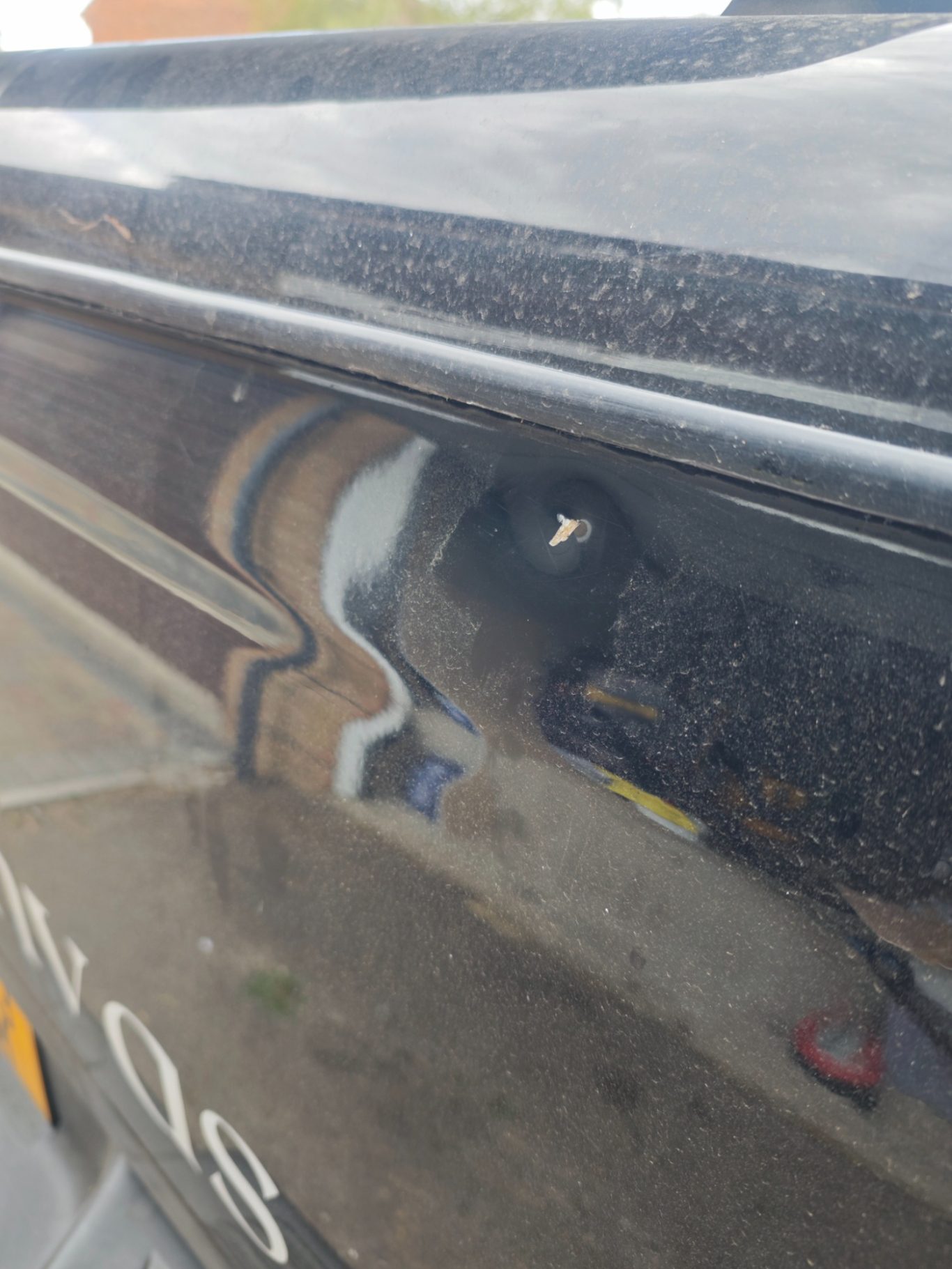 Before Before truck rear tailgate bodywork dent repair - Bodywork Repair service @ Sprayworkz in Reading Berkshire