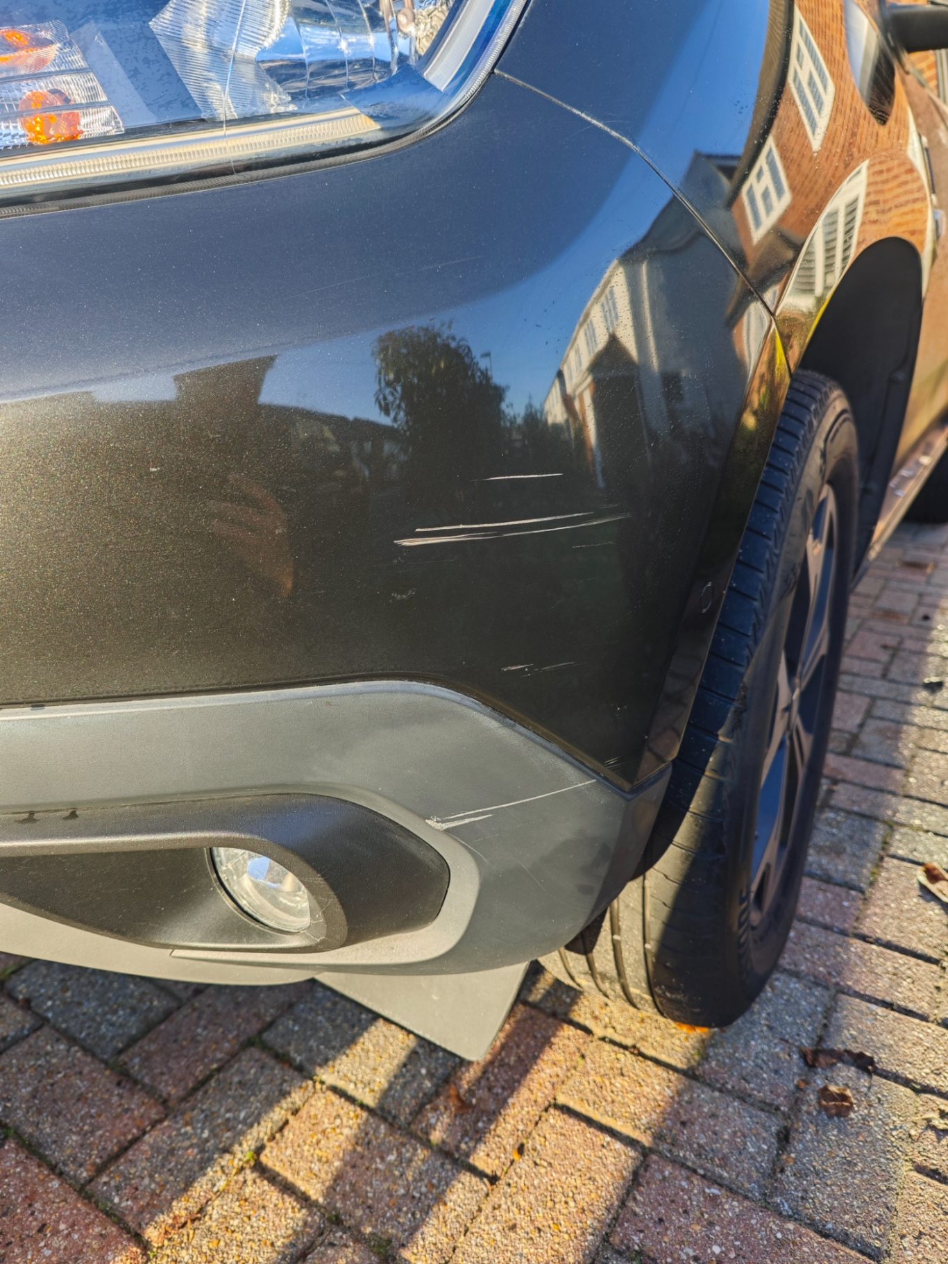 Before Before car rear bumper scuff repair - Bodywork Repair service @ Sprayworkz in Egham Surrey